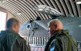 Defense Minister Yoav Gallant (right) is seen boarding a two-seater F-15 fighter jet at the Tel Nof Airbase in central Israel, June 5, 2024. (Ariel Hermoni/Defense Ministry)