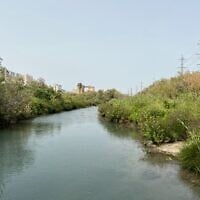A section of the polluted Saadia Stream that flows through the northern city of Haifa. (Haifa Municipality Spokesperson's Department)