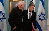 then-defense minister Yoav Gallant (L) meets with then-US secretary of state Antony Blinken at the State Department in Washington, June 24, 2024. (Ariel Hermoni/Defense Ministry)