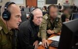 Defense Minister Yoav Gallant at the IDF Northern Command HQ in Safed, July 28, 2024. (Shachar Yurman/Defense Ministry)