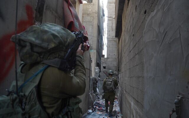 Troops of the Yiftah Reserve Armored Brigade operate in the central Gaza Strip, in a handout photo published June 4, 2024. (Israel Defense Forces)