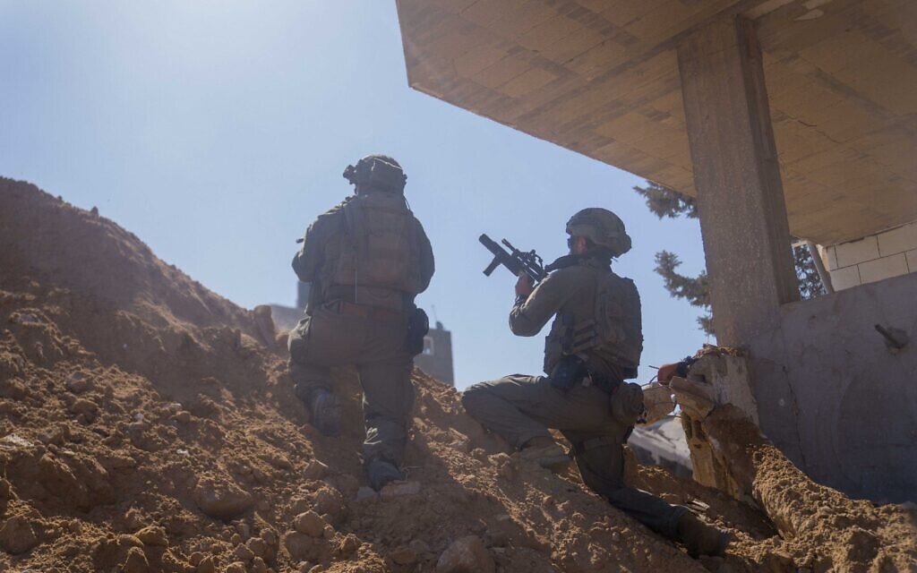 IDF troops in the Gaza Strip in a picture published on June 13, 2024 (Israel Defense Forces)