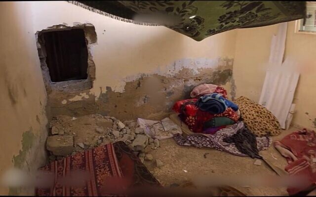 This handout image released by the IDF on June 14, 2024, shows a hole in a wall of a home in southern Gaza's Rafah, used by Hamas operatives to move between buildings. (Israel Defense Forces) This handout image released by the IDF on June 14, 2024, shows a hole in a wall of a home in southern Gaza's Rafah, used by Hamas operatives to move between buildings. (Israel Defense Forces)