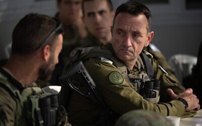 IDF Chief of Staff Lt. Gen. Herzi Halevi is seen holding a situational assessment in central Gaza in an image published June 16, 2024. (Israel Defense Forces)