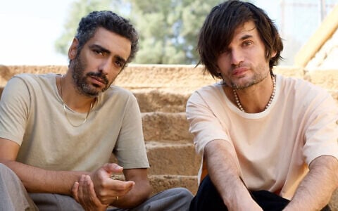 Dudu Tassa (left) and Jonny Greenwood in June 2024. (Shin Katan)
