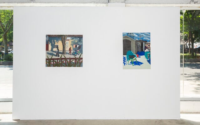At the 'New Barbizon' show at New York's FORMah gallery, showing the work of three Israeli artists through July 20, 2024 (Courtesy)