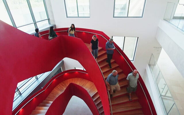 Inside the Jay and Jeanie Schottenstein National Campus for the Archaeology of Israel. (Emil Aladjem/IAA)