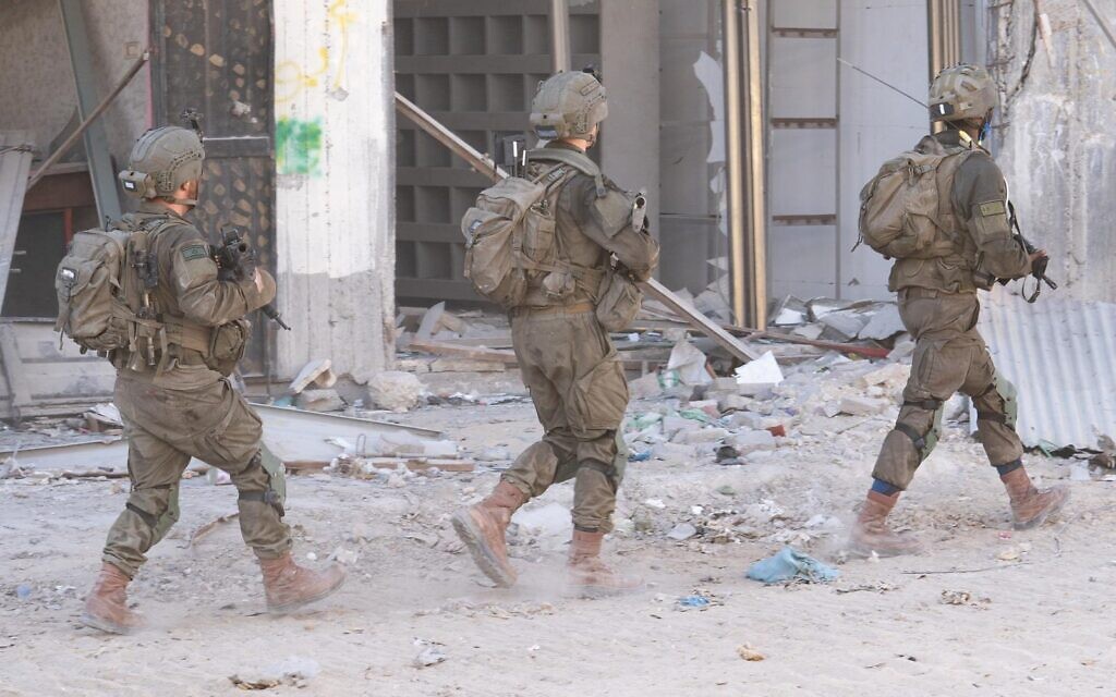 IDF troops operate in the Gaza Strip, in a handout photo published by the IDF on July 2, 2024. (Israel Defense Forces)