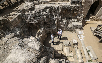 The archaeological site of Saint Hilarion in the center of the Gaza Strip, on June 8, 2022. (Mahmud HAMS / AFP)
