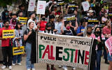 Illustrative: Demonstrators gather on the UCLA campus, June 12, 2024, in Los Angeles. (AP Photo/Damian Dovarganes)
