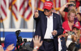 Republican presidential candidate former president Donald Trump speaks at a campaign event in Butler, Pennsylvania, July 13, 2024. (AP Photo/Gene J. Puskar, File)