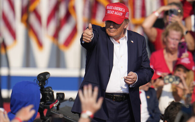 Republican presidential candidate former president Donald Trump speaks at a campaign event in Butler, Pennsylvania, July 13, 2024. (AP Photo/Gene J. Puskar, File) Republican presidential candidate former president Donald Trump speaks at a campaign event in Butler, Pennsylvania, July 13, 2024. (AP Photo/Gene J. Puskar, File)