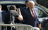 US Senator Bob Menendez of New Jersey enters federal court in New York, July 16, 2024. (AP/Seth Wenig)
