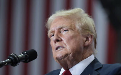 Republican presidential candidate former President Donald Trump speaks at a campaign rally, July 27, 2024, in St. Cloud, Minn. (AP Photo/Alex Brandon)