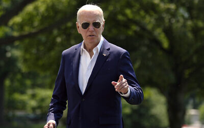 US President Joe Biden arrives at the White House from Camp David, July 28, 2024. (AP Photo/Manuel Balce Ceneta)