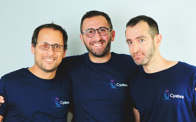 Founders of Israeli startup Cyabra (from left to right): Yossef Daar, Dan Brahmy, and Ido Shraga, (Courtesy)