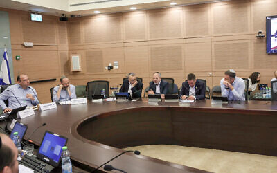 Members of the Knesset Constitution, Law and Justice Committee debate a measure on funding local religious councils, July 2, 2024. (Dani Shem-Tov/Knesset)