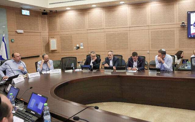 Members of the Knesset Constitution, Law and Justice Committee debate a measure on funding local religious councils, July 2, 2024. (Dani Shem-Tov/Knesset) Members of the Knesset Constitution, Law and Justice Committee debate a measure on funding local religious councils, July 2, 2024. (Dani Shem-Tov/Knesset)