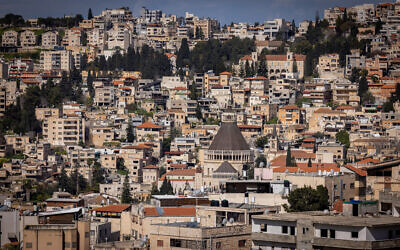 A view of the city Nazareth northern Israel, March 25, 2024. (Nati Shohat/Flash90)