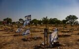 The site of the Re'im music festival massacre, in southern Israel, June 9, 2024. (Chaim Goldberg/Flash90)