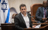 Diaspora Affairs Amichai Chikli speaks at the Knesset in Jerusalem, June 25, 2024. (Chaim Goldberg/Flash90)