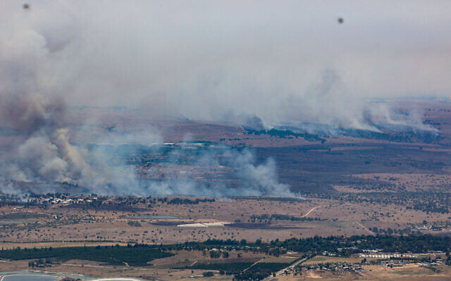 Smoke rises at open areas near the Israeli border with Lebanon, following missiles and drones attack from Lebanon, July 4, 2024. Photo by David Cohen/Flash90 *** Local Caption *** עשן
ענן
שמיים
צפון
שריפה
נזק Smoke rises at open areas near the Israeli border with Lebanon, following missiles and drones attack from Lebanon, July 4, 2024. Photo by David Cohen/Flash90 *** Local Caption *** עשן
ענן
שמיים
צפון
שריפה
נזק