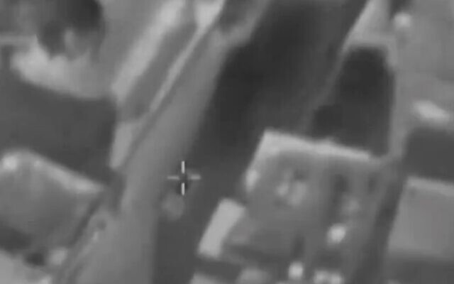 Footage of an IDF drone strike in Jenin in the West Bank on July 5, 2024. (Screen capture/X)