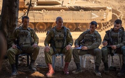 The chief of the IDF Northern Command Maj. Gen. Ori Gordin speaks to Golani officers in northern Israel, in a handout image published July 26, 2024. (Israel Defense Forces)