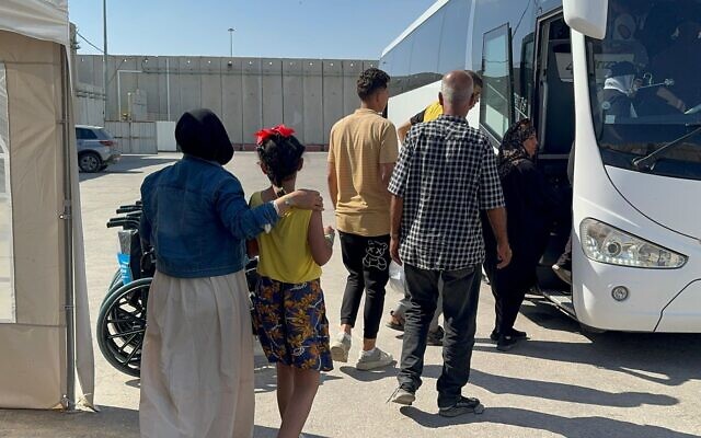 This handout photo released by the military on July 30, 2024, shows sick and injured Palestinians leaving the Gaza Strip to be treated in Abu Dhabi, United Arab Emirates. (Israel Defense Forces) This handout photo released by the military on July 30, 2024, shows sick and injured Palestinians leaving the Gaza Strip to be treated in Abu Dhabi, United Arab Emirates. (Israel Defense Forces)