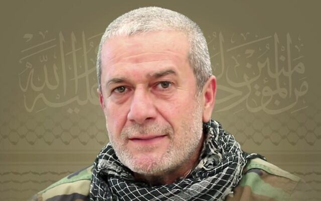 Hezbollah senior official Muhammad Nimah Nasser, who was killed on July 3, 2024. (Courtesy)