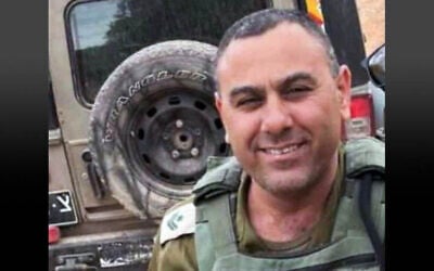 Chief Warrant Officer Mahmood Amaria, killed in a Hezbollah drone attack near Ya'ara, August 19, 2024. (Courtesy)