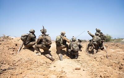 IDF troops operate in the Gaza Strip, in images released on August 4, 2024. (Israel Defense Forces)