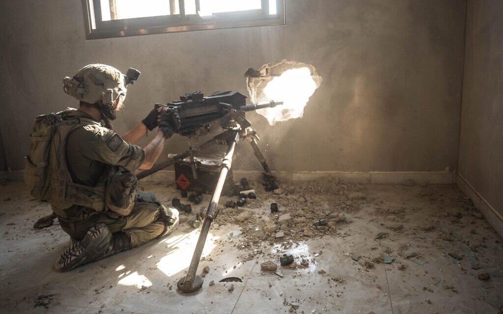 IDF troops operate in the Gaza Strip in a picture released for publication on August 8, 2024 (Israel Defense Forces)