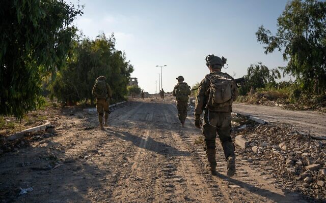 IDF troops operate in the Gaza Strip, in an image released on August 10, 2024. (Israel Defense Forces)