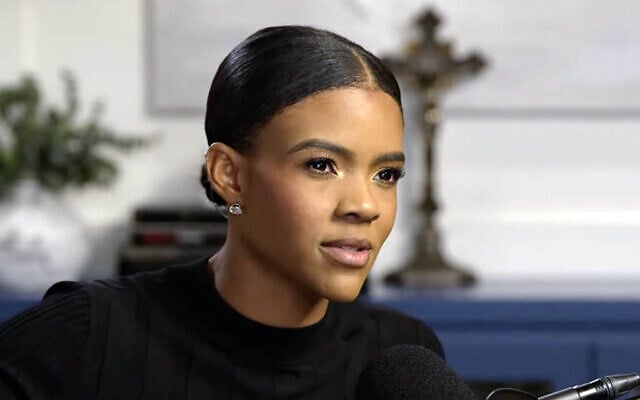 Illustrative: Right-wing American commentator Candace Owens speaks on her show, August 19, 2024. (Screen capture via YouTube, used in accordance with Clause 27a of the Copyright Law) Illustrative: Right-wing American commentator Candace Owens speaks on her show, August 19, 2024. (Screen capture via YouTube, used in accordance with Clause 27a of the Copyright Law)