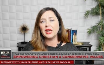 Kandiss Taylor, GOP Chair of Georgia's 1st Congressional District, in an episode of her podcast, "Jesus, Guns and Babies". (Screenshot)