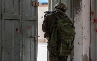 Troops of the Nahal Brigade operate in southern Gaza's Rafah, in a handout photo issued on August 8, 2024. (Israel Defense Forces)