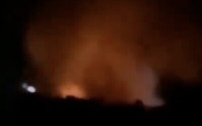 A screenshot of unverified video on social media showing the aftermath of a reported Israeli strike in Syria's Hawsh al-Sayyid Ali, near the border with Lebanon, late August 2, 2024. (Screenshot X, used in accordance with Clause 27a of the Copyright Law) A screenshot of unverified video on social media showing the aftermath of a reported Israeli strike in Syria's Hawsh al-Sayyid Ali, near the border with Lebanon, late August 2, 2024. (Screenshot X, used in accordance with Clause 27a of the Copyright Law)