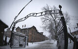 The entrance to the former Nazi concentration camp Auschwitz-Birkenau with the lettering 'Arbeit macht frei' ('Work sets free') is pictured in Oswiecim, Poland, on January 25, 2015, days before the 70th anniversary of the liberation of the camp by Russian forces. (Joël Saget / AFP)