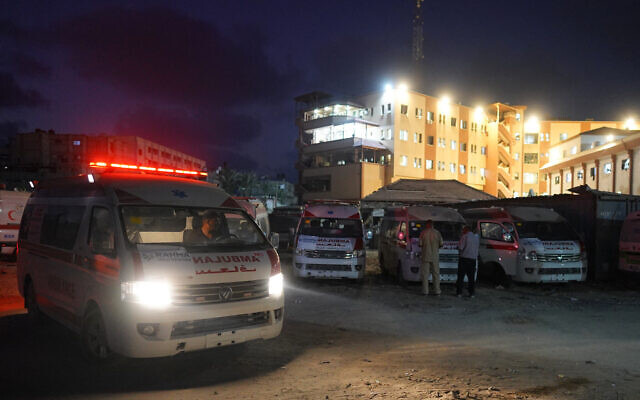 Ambulances donated to Nasser hospital by the humanitarian organization Rahma Worldwide, are parked outside the medical facility in Khan Younis in the southern Gaza Strip after entering the Palestinian territory from Egypt via the Karem Shalom gate, on August 7, 2024 (Bashar TALEB / AFP) Ambulances donated to Nasser hospital by the humanitarian organization Rahma Worldwide, are parked outside the medical facility in Khan Younis in the southern Gaza Strip after entering the Palestinian territory from Egypt via the Karem Shalom gate, on August 7, 2024 (Bashar TALEB / AFP)