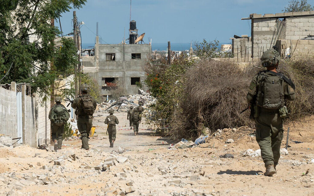 This handout picture released by the Israeli army on August 14, 2024 shows soldiers operating in the Gaza Strip. (IDF/AFP)