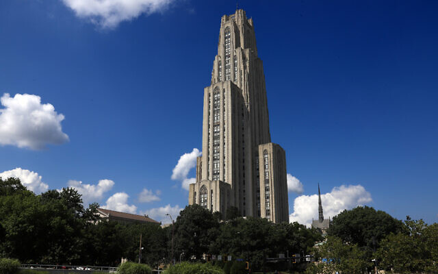 The Cathedral of Learning towers over the University of Pittsburgh campus in the Oakland section of Pittsburgh, July 8, 2019. (AP Photo/Gene J. Puskar) The Cathedral of Learning towers over the University of Pittsburgh campus in the Oakland section of Pittsburgh, July 8, 2019. (AP Photo/Gene J. Puskar)