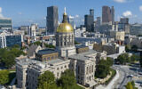 The gold dome of the Georgia Capitol  in downtown Atlanta, August 27, 2022. (AP/Steve Helber)