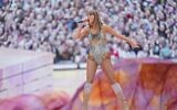 Taylor Swift performs at Wembley Stadium as part of her Eras Tour on Friday, June 21, 2024 in London. (Photo by Scott A Garfitt/Invision/AP)