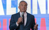 FILE - Independent presidential candidate Robert F. Kennedy Jr. speaks during the Libertarian National Convention at the Washington Hilton in Washington, May 24, 2024 (AP Photo/Jose Luis Magana, File)