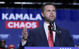 Republican vice presidential candidate, Sen. JD Vance of Ohio, speaks at an election rally in Philadelphia, Pennsylvania, August 6, 2024. (AP Photo/Alex Brandon)