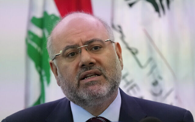 Lebanon's Health Minister Firas Abiad speaks during a press conference on the first case of cholera, in Beirut, Lebanon, October 7, 2022. (AP Photo/Hussein Malla, File) Lebanon's Health Minister Firas Abiad speaks during a press conference on the first case of cholera, in Beirut, Lebanon, October 7, 2022. (AP Photo/Hussein Malla, File)