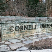 A Cornell University sign is seen on the Ivy League school's campus, January 14, 2022, in Ithaca, New York. (AP Photo/Ted Shaffrey, File)