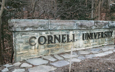 A Cornell University sign is seen on the Ivy League school's campus, January 14, 2022, in Ithaca, New York. (AP Photo/Ted Shaffrey, File)
