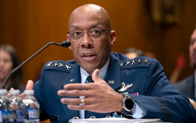 Chairman of the Joint Chiefs of Staff Air Force Gen. CQ Brown, speaks during a hearing, May 8, 2024, in Washington. (AP Photo/Mark Schiefelbein, File)